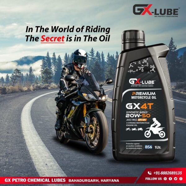 GX-LUBE Premium Motorcycle Oil GX 4T 20W-50 (1L)